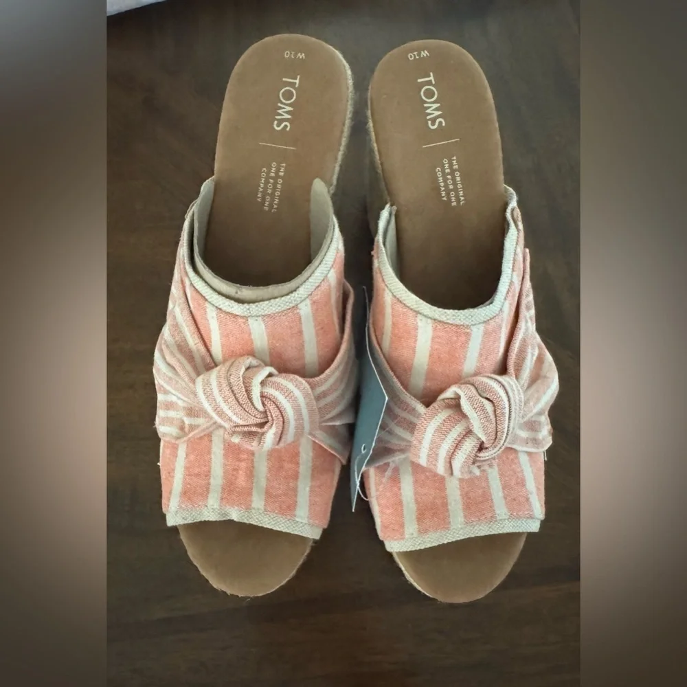 TOMS Junie Orange Cabana Stripes/Knot